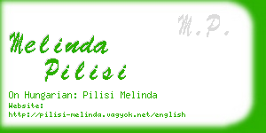 melinda pilisi business card